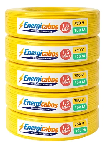 Cabo flexivel 15mm rolo 100 metros unipolar 750v
