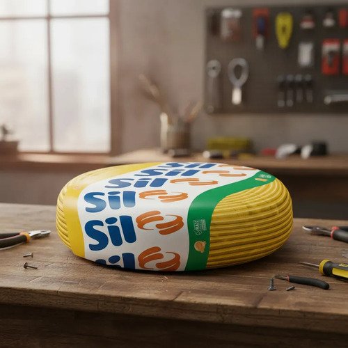 Cabo flexivel SIL Flexível 1x2.5mm² amarelo x 100m em rolo