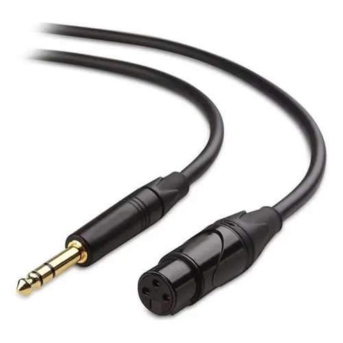 Cabo microfone knup p10 xlr femea 3m stereo balanceado nique