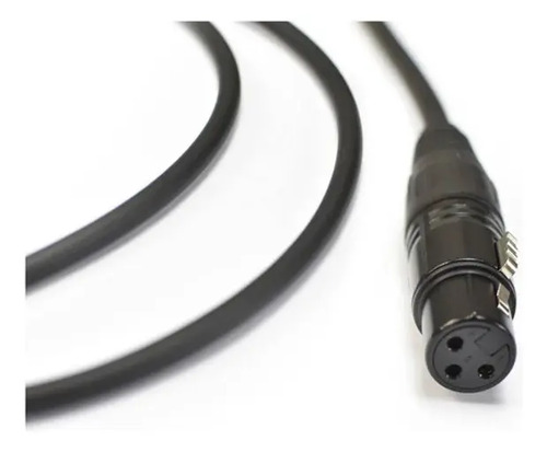 Cabo Microfone Knup P10 XLR Fêmea 3m Stereo Balanceado Níquel