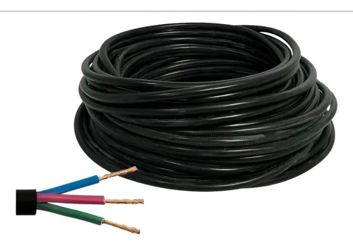 Cabo Pp Flexível 3 Vias 3x2,5mm 100m Preto Pvc 500v Estensao