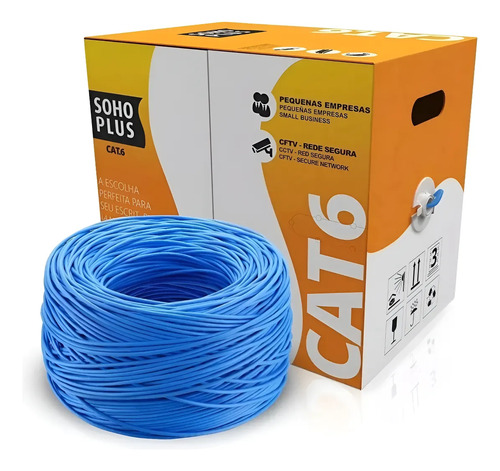 Cabo rede furukawa soho plus cat6 305m cmx uutp anti chamas