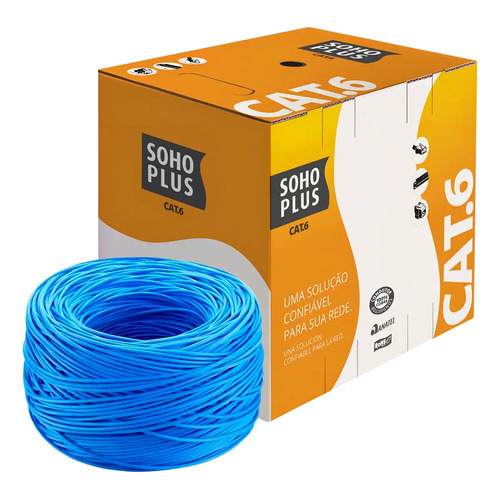 Cabo rede furukawa soho plus cat6 caixa com 305m cmx uutp an 1 1