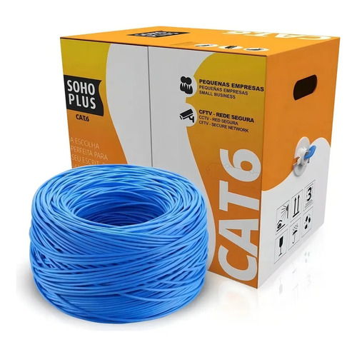 Cabo Rede Furukawa Soho Plus Cat6 Caixa com 305m Cmx U/utp Anti-chamas