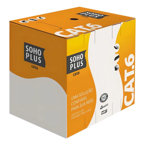 Cabo Rede Furukawa Soho Plus Cat6 Caixa com 305m Cmx U/utp Anti-chamas