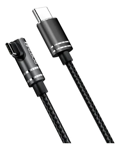 Cabo Tipo-c Para Tipo-c Em L 90° Gamer Turbo 1m Reforçado