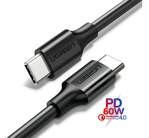 Cabo ugreen usb c 20 mm 2m us286 black 58815 284026
