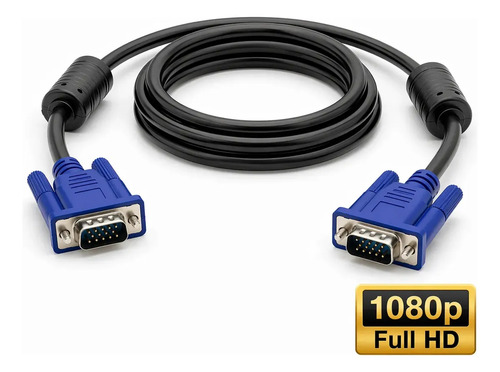 Cabo vga 15m macho x macho com filtro para monitor pc tv pro