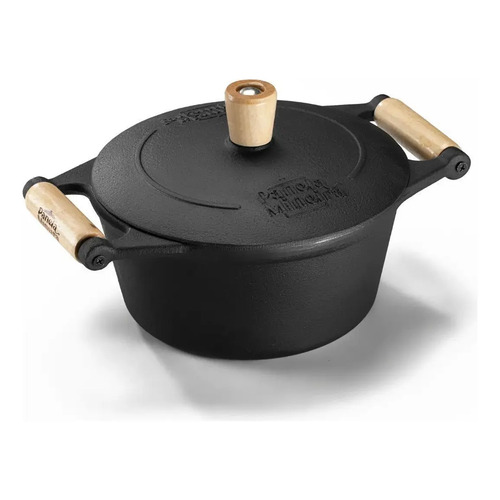 Cacarola tradicao ferro 20x16 cm 25 l tampa panela mineira p 1