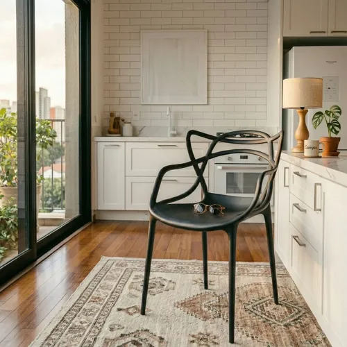Cadeira allegra empilhavel design moderno sala e cozinha