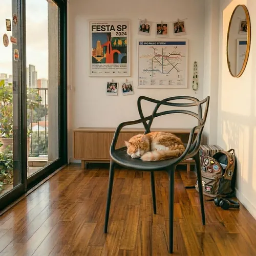 Cadeira Allegra Empilhável Design Moderno Sala E Cozinha