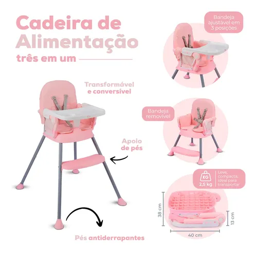 Cadeira De Alimentação Bebê Portátil - Cadeirão I Love Baby®