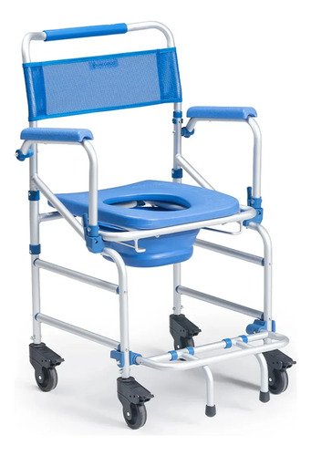Cadeira de banho aluminio dellamed dobravel ate 135kg d55