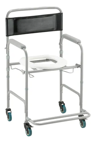 Cadeira De Banho Dobrável Higienica Com Rodas Dellamed D30