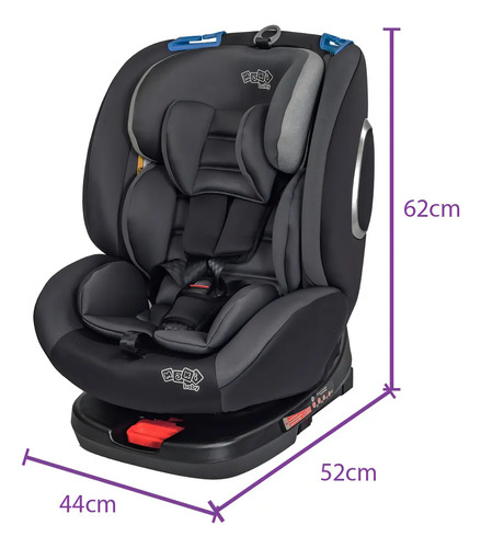 Cadeira De Carro Infantil Max360 Isofix 36kgs Maxi Baby - Preto