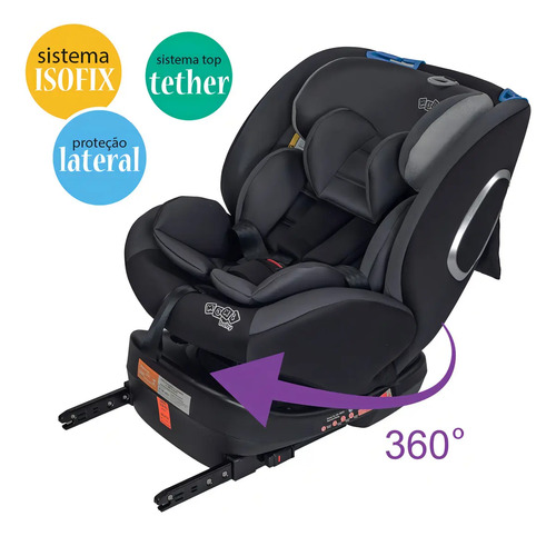 Cadeira De Carro Infantil Max360 Isofix 36kgs Maxi Baby - Preto