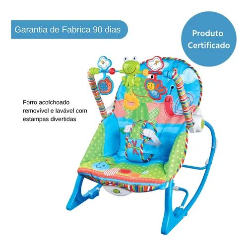 Cadeira De Descanso Vibratória Musical Maxi Baby Azul