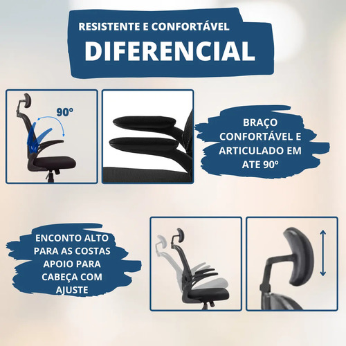 Cadeira De Escritório Até 150kg Executiva Presidente Office