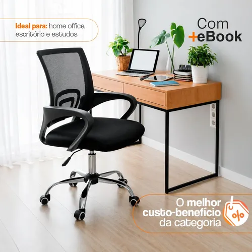 Cadeira De Escritorio Begonia Tela Mesh Ergonomica Giratoria