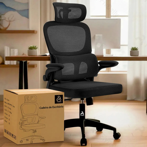 Cadeira de escritorio ergonomica fivdaily c600 preta com apo
