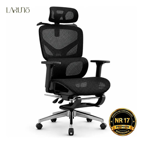 Cadeira de escritorio ergonomica giratoria nr17 malha respir