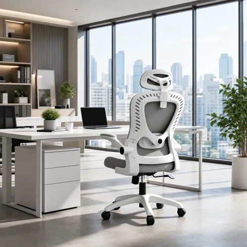 Cadeira De Escritório Ergonômica Giratória Tela Mesh Premium