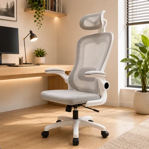 Cadeira De Escritório Ergonômica Giratória Tela Mesh Premium