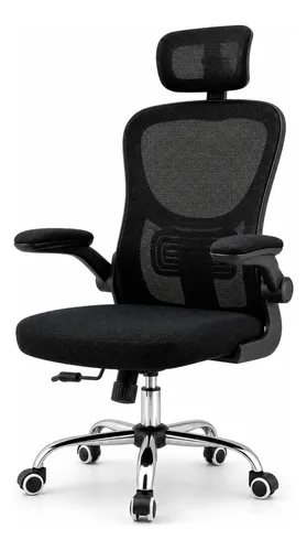 Cadeira De Escritório Ergonômica Giratória Tela Mesh Preta