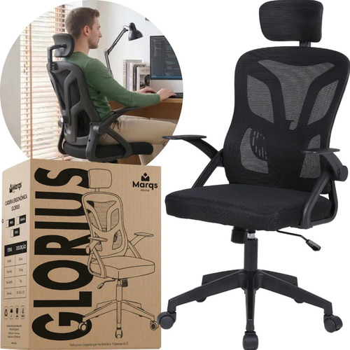 Cadeira de escritorio ergonomica nr17 glorious marqs home gi 1