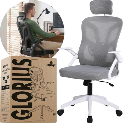 Cadeira de escritorio ergonomica nr17 glorious marqs home gi