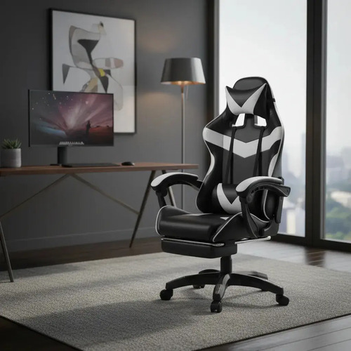 Cadeira de escritorio gamer nitro ergonomica estofado couro 1