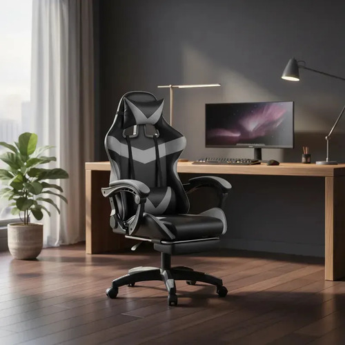 Cadeira de escritorio gamer nitro ergonomica estofado couro 1