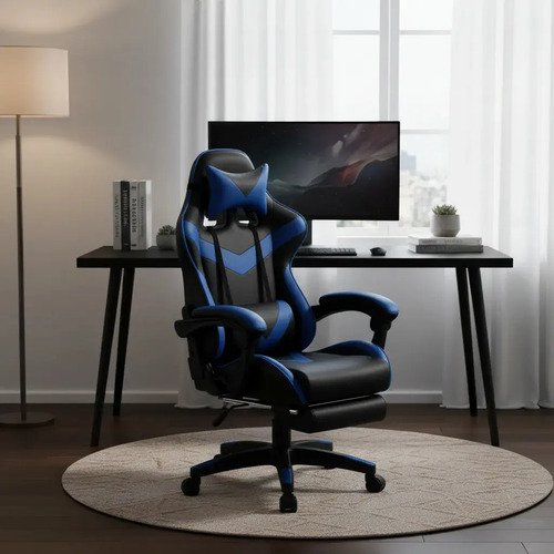 Cadeira de escritorio gamer nitro ergonomica estofado couro 1