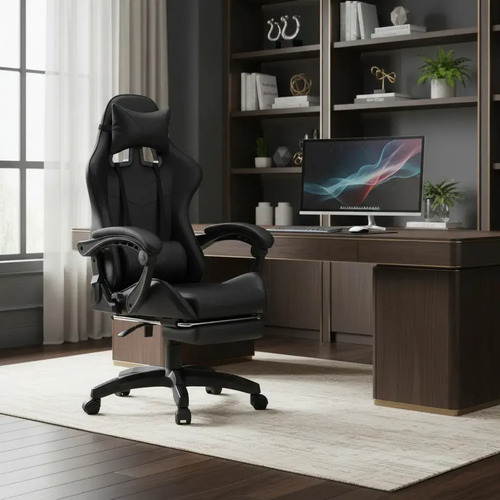 Cadeira de escritorio gamer nitro ergonomica estofado couro 1