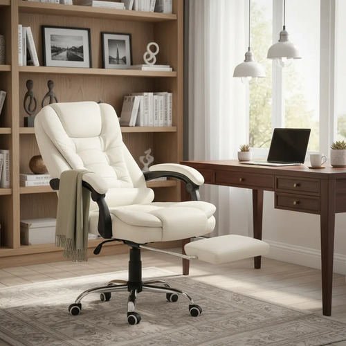 Cadeira de escritorio italia presidente ergonomica couro sin 1
