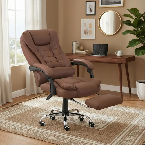 Cadeira de escritorio italia presidente ergonomica couro sin 1