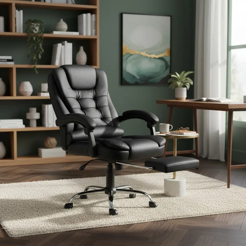 Cadeira de escritorio italia presidente ergonomica couro sin