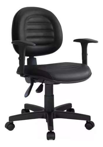 Cadeira De Escritório Nr17 Executiva Scarparo Com Costura Excelente. Cor Preto Material do estofamento Couro sintético Emborrachado