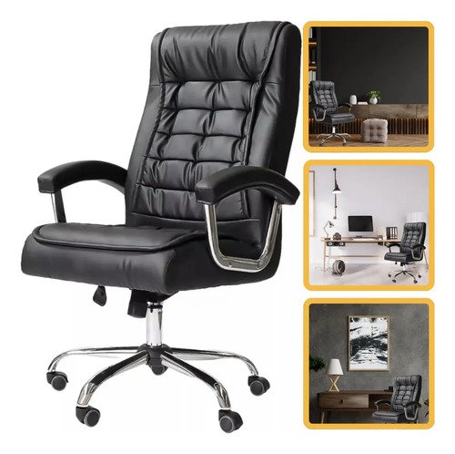 Cadeira de Escritório Presidente Ergonômica Com 42 Molas Ensacadas, Sistema Relax Com Trava, Pillow Top, U-Star Big 150KG