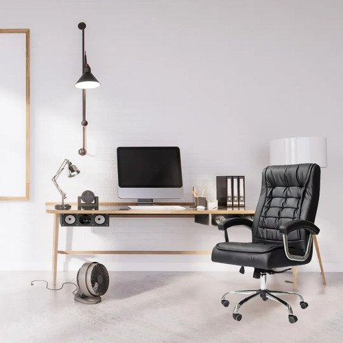 Cadeira de Escritório Presidente Ergonômica Com 42 Molas Ensacadas, Sistema Relax Com Trava, Pillow Top, U-Star Big 150KG