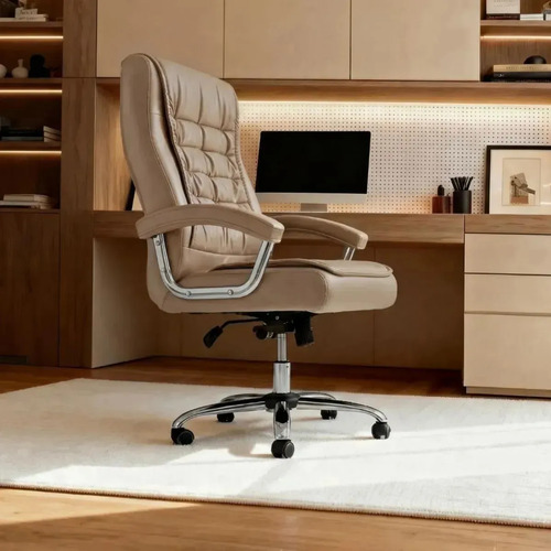 Cadeira de escritorio presidente homenow ergonomica com mola