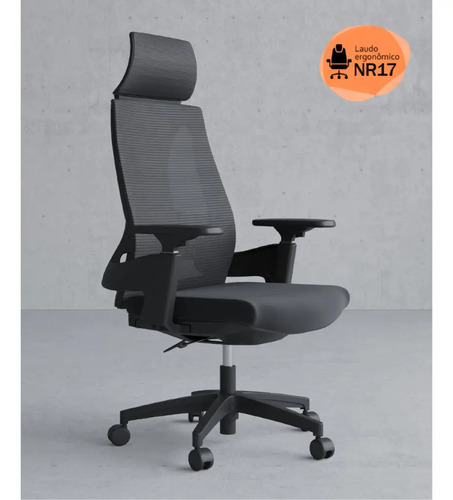 Cadeira de escritorio rivatti presidente nr17 ergonomica pre
