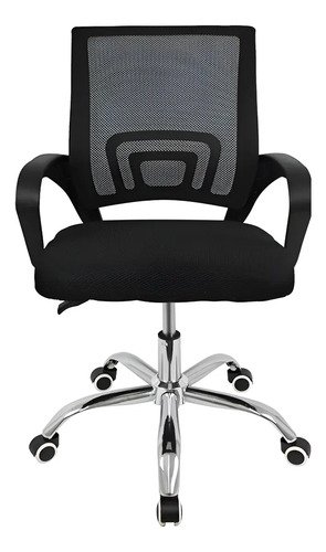 Cadeira de escritorio rivatti santiago base cromada ergonomi