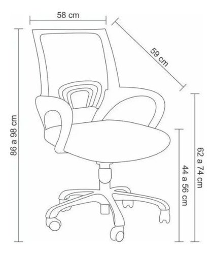 Cadeira de Escritório Rivatti Santiago Base Cromada Ergonômica Preta com Estofado de Mesh
