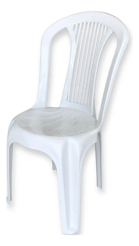 Cadeira de plastico reforcado com bracos 154kg cor branco em