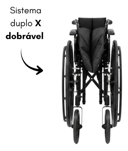Cadeira De Rodas Dobrável 110kg Dellamed + Faixa Panturrilha