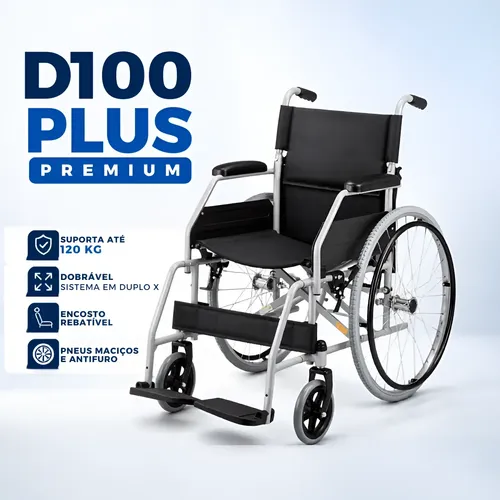 Cadeira de rodas dobravel 120kg dellamed resistente conforto