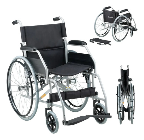 Cadeira de rodas dobravel aco resistente desmontavel 120kg