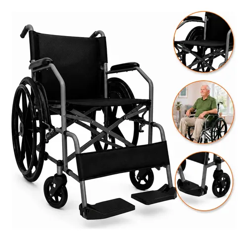 Cadeira de rodas dobravel d100 pop compacta duplo x 110kg