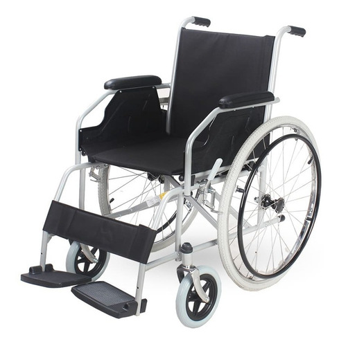 Cadeira de rodas manual dobravel em aco carbono ate 120 kg d